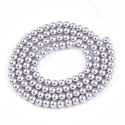 Baking Paint Pearlized Glass Pearl Bead Strands HY-N002-3mm-A04-1