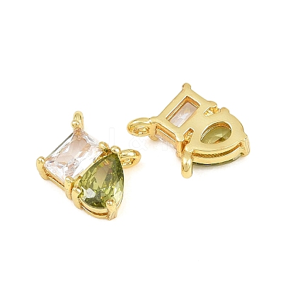 Brass Pave Cubic Zirconia Charms CU-CBA6A75-03G-11-1