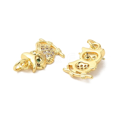 Rack Plating Brass Micro Pave Cubic Zirconia Pendants KK-K377-62G-1