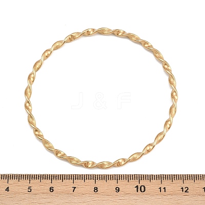 304 Stainless Steel Twist Bangles for Women BJEW-G759-06G-1