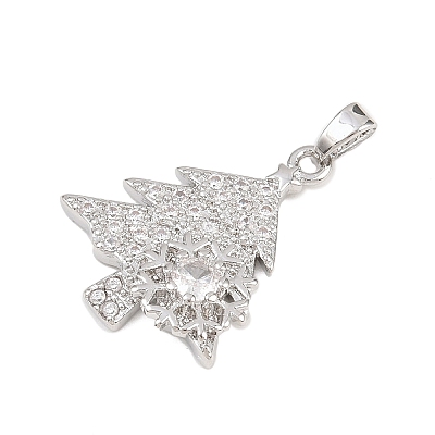 Brass Micro Pave Cubic Zirconia Pendants KK-I385-01P-1
