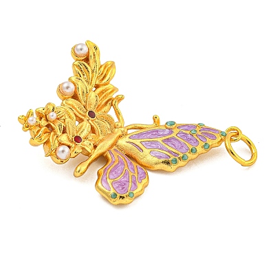 Rack Plating Brass Enamel Pendants KK-Z054-4G-02-1
