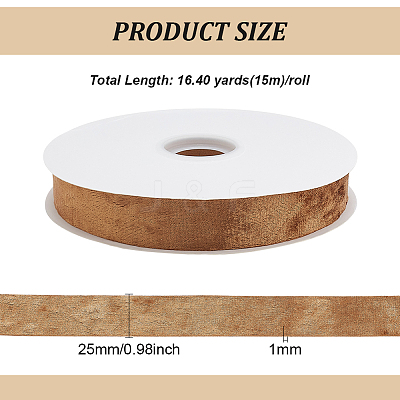 Flat Velvet Ribbon OCOR-WH0078-123C-1