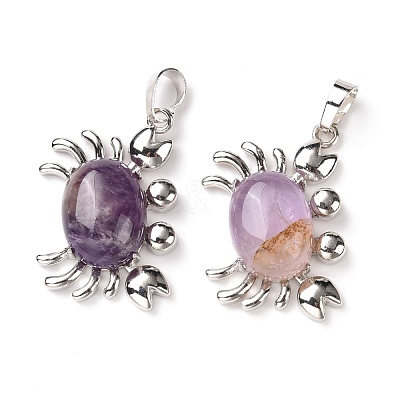 Natural Amethyst Pendants G-D469-01P-01-1