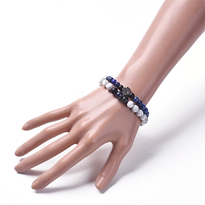 Stretch Bracelet Sets BJEW-JB05027-02-1