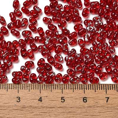 Spray Painted Glass Seed Beads SEED-F005-11A-02-1