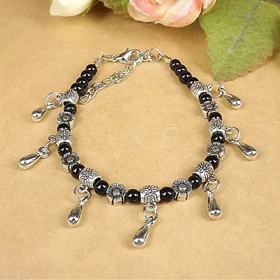 Bohemian Teardrop Alloy Charm Bracelets WG9243-1-1