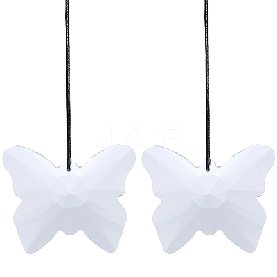 Butterfly Glass Hanging Suncatchers HJEW-WH20019-10B-1