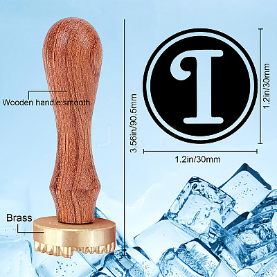 1Pc Golden Tone Brass Stamp Head DIY-CP0008-06I-1