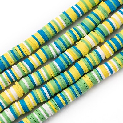 Handmade Polymer Clay Beads Strands CLAY-R089-8mm-T019-1