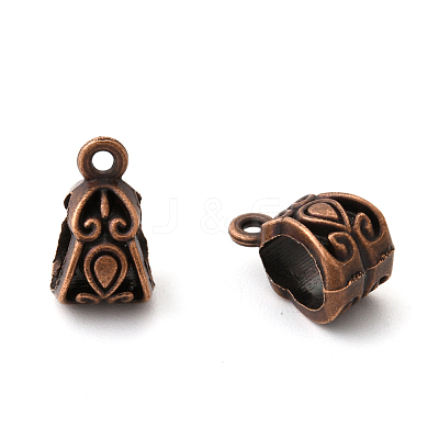 Tibetan Style Zinc Alloy Tube Bails TIBE-Q034-R-NR-1