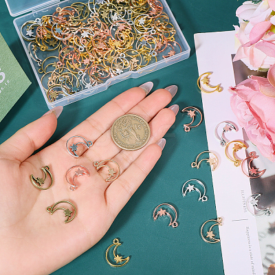 100Pcs 5 Colors Alloy Pendants FIND-CA0009-95-1