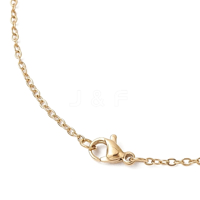 Handmade Glass Seed Beaded Star Pendant 304 Stainless Steel Cable Chain Necklaces for Women NJEW-MZ00118-03-1