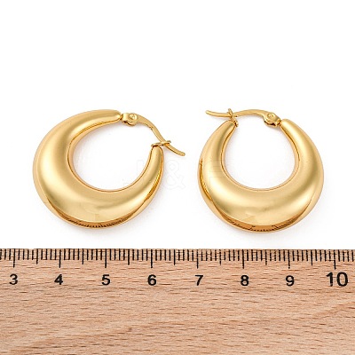 PVD Vacuum Plating 304 Stainless Steel Chunky Hoop Earrings for Women EJEW-F280-06E-G-1