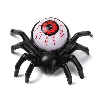 Halloween Resin Spider with Scary Eyeball LED Light Figurines Ornament AJEW-Z036-01A-1