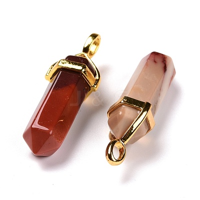 Natural Mookaite Pointed Pendants G-G025-01G-06-1