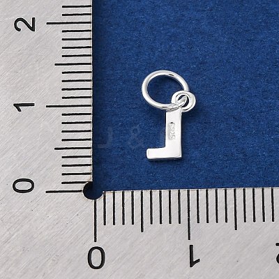 925 Sterling Silver Letter Charms STER-C012-01S-L-1