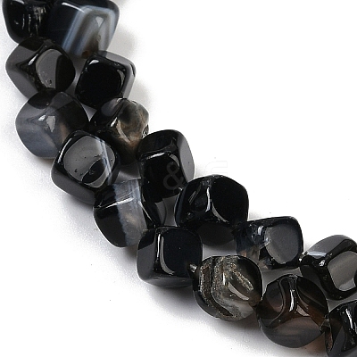 Natural Banded Agate(Dyed & Heated) Beads Strands G-A257-A03-01-1