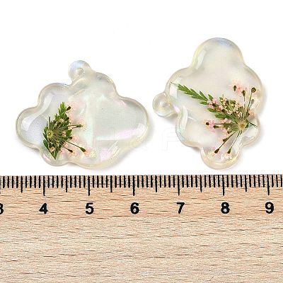Epoxy Resin Pendants RESI-S09-01N-RS-1
