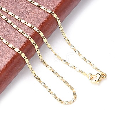 Brass Chain Necklaces X-MAK-L009-17G-1
