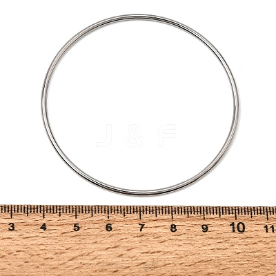 2MM 304 Stainless Steel Bangles for Women SA-CBA37BC-23A-P-1