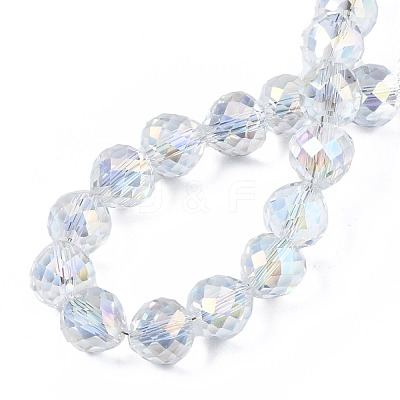 Transparent Glass Beads Strands EGLA-T008-14B-02-1