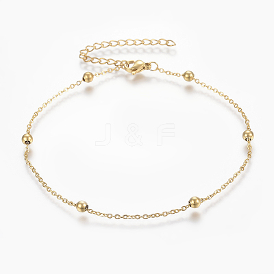 304 Stainless Steel Anklets AJEW-H013-01G-1