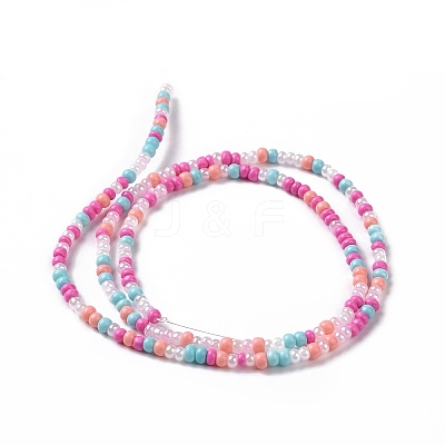 Glass Seed Bead Strands LAMP-B021-04G-1