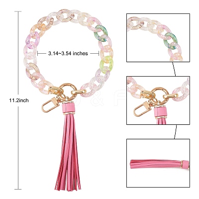 Chain Link Wristlet Keychain HJEW-SW00014-06-1
