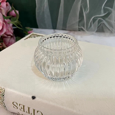 Transparent Glass Candle Holder PW-WG64024-03-1