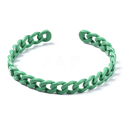 Spray Painted Brass Cuff Bangles BJEW-Q700-001C-1