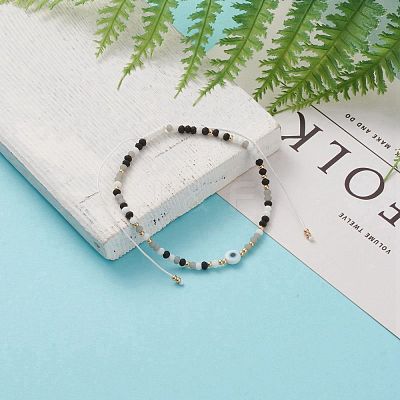 Adjustable Nylon Cord Braided Bead Bracelets BJEW-JB05791-05-1