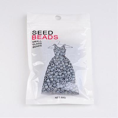 DIY Craft Beads 6/0 Ceylon Round Glass Seed Beads X-SEED-A011-4mm-156-1