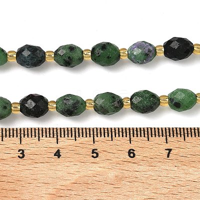 Natural Ruby in Zoisite Beads Strands G-F809-A49-01-1