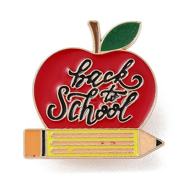 Teacher's Day Theme Rack Plating Light Gold Alloy Brooches JEWB-Z016-01KCG-02-1