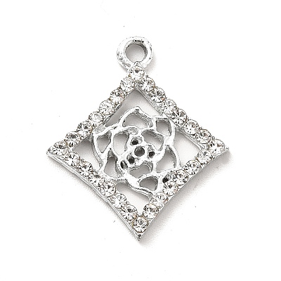 Alloy Rhinestone Pendants ALRI-C007-59P-1