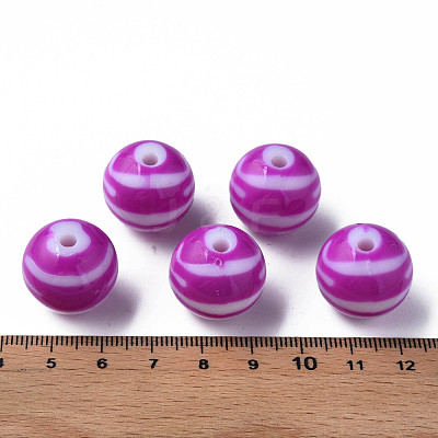 Opaque Striped Acrylic Beads MACR-S373-27B-02-1