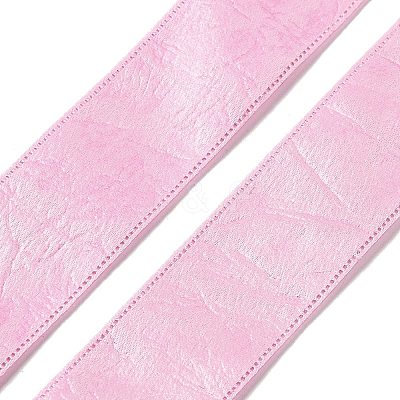 Imitation Leather Polyester Ribbon DIY-R050-02D-1