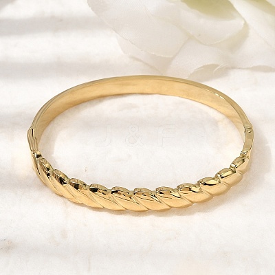 304 Stainless Steel Hinged Bangles for Women BJEW-B168-13G-1