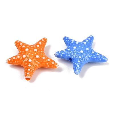 Opaque Acrylic Beads OACR-A040-01-1