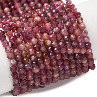 Natural Red Tourmaline Beads Strands X-G-A021-01D-01-1