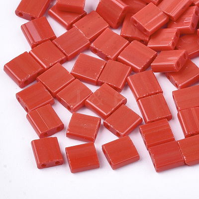 2-Hole Opaque Glass Seed Beads SEED-S023-08D-1