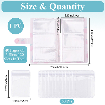 1Pc Fruit Peach Cover PP Plastic Photocard Storage Albums AJEW-CN0006-49A-1