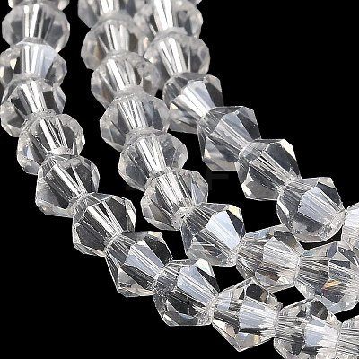 Transparent Electroplate Glass Beads Strands GLAA-F029-2mm-A13-1