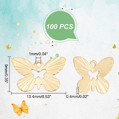 100Pcs Brass Pendants KK-DC0001-42-1