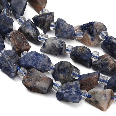 Raw Rough Natural Sodalite Beads Strands GG-CBA0B77-A01-02-1