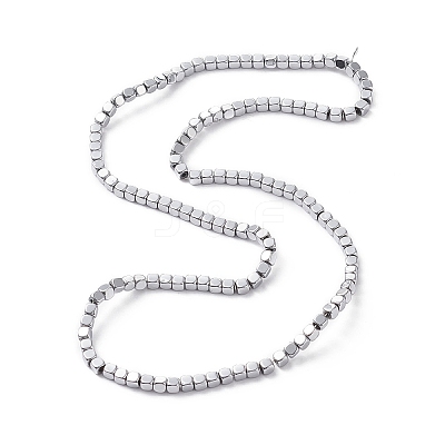 Electroplate Non-magnetic Synthetic Hematite Beads Strands X-G-J172-3x3mm-02-1