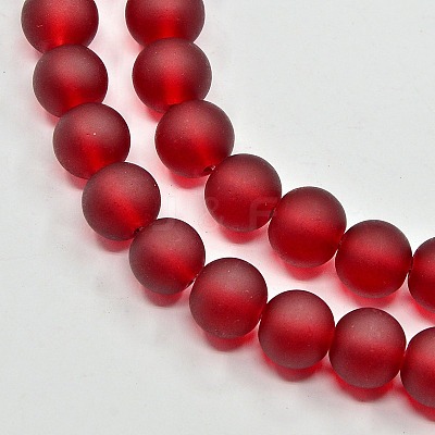 Baking Paint Transparent Glass Bead Strands X-GLAA-S031-10mm-14-1
