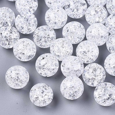 Transparent Crackle Acrylic Round Beads Strands LS-CCG-R002-12mm-01-1