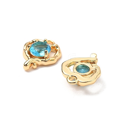 Brass Micro Pave Cubic Zirconia Pendants KK-A259-15G-1